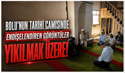 Bolu’da tarihi cami, yıkılmak üzere