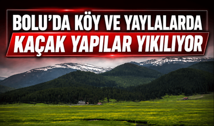 Bolu’da köy ve yaylalarda kaçak yapılar yıkılıyor!