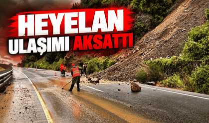 Akçakoca yolunda heyelan