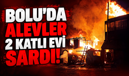Bolu’da samanlıkta çıkan yangın eve sıçradı