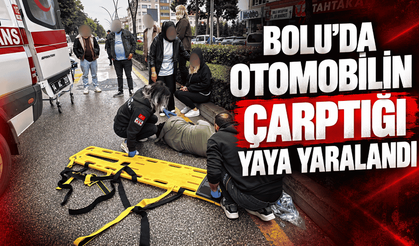 Otomobilin çarptığı yaya yaralandı
