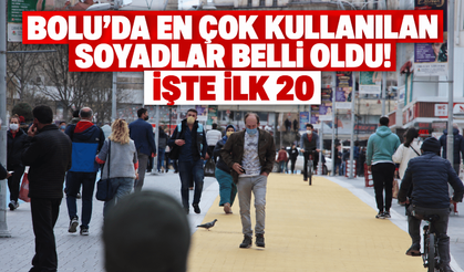 Bolu’da en çok kullanılan soyadları belli oldu! İşte ilk 20