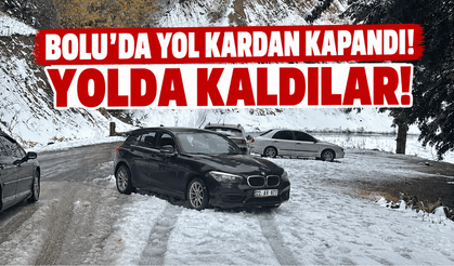 Kar, Yedigöller yolunu kapattı, ziyaretçiler yolda kaldı