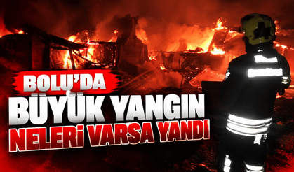 Çıkan yangında ev, odunluk, ahır ve garaj yandı