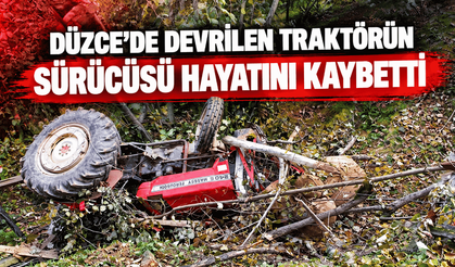 Devrilen traktörün sürücüsü öldü