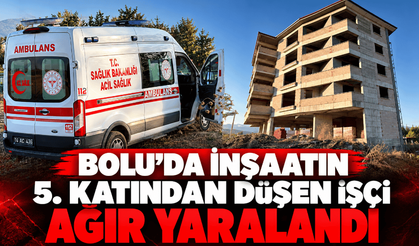 İnşaatın 5. katından düşen işçi ağır yaralandı
