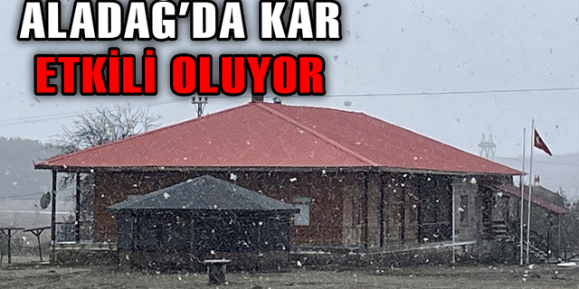 ALADAĞ YAYLASI'NDA KAR ETKİLİ OLDU
