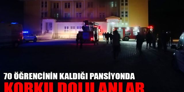 70 ÖĞRENCİNİN KALDIĞI PANSİYONDA ÇIKAN YANGIN SÖNDÜRÜLDÜ