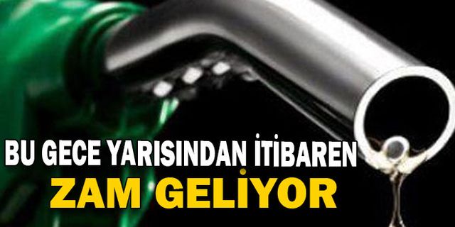 Benzin ve motorine zam