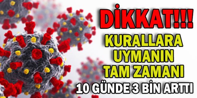 10 GÜNDE 3 BİN ARTTI