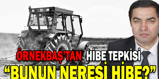 İYİ PARTİ İL BAŞKANI ÖRNEKBAŞ'TAN HİBE TEPKİSİ
