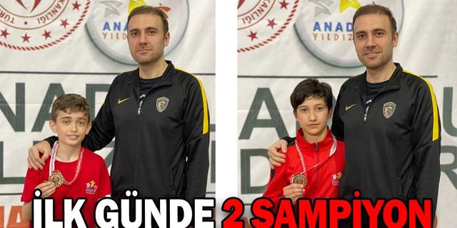 İLK GÜNDE 2 ŞAMPİYON