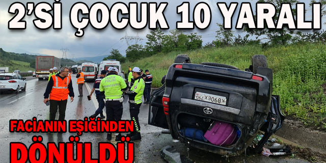 6 ARACIN KARIŞTIĞI KAZADA 10 KİŞİ YARALANDI
