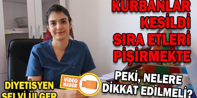 KURBANLAR KESİLDİ, SIRA ETLERİ PİŞİRMEKTE