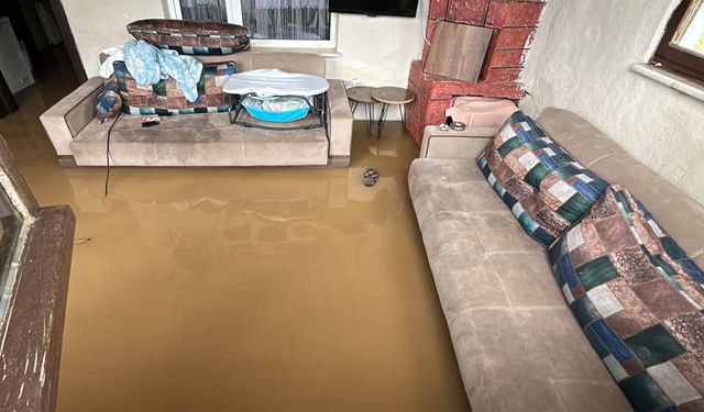 Düzce'de Sağanak Taşkına Sebep Oldu: Evleri Su Bastı