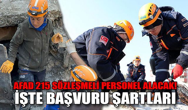 AFAD 215 sözleşmeli personel alacak!