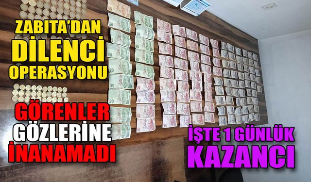 Dilencinin üzerinden bin 130 TL çıktı