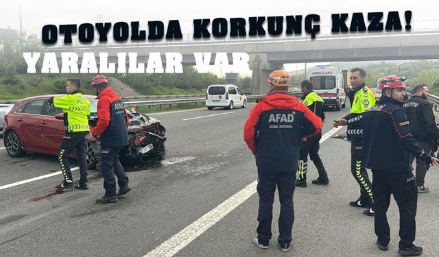 Anadolu Otoyolu'nda otomobil tıra arkadan çarptı: 4 yaralı