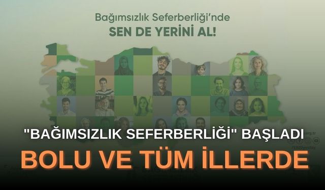 Yeşilay, Bolu ve tüm illerde "Bağımsızlık Seferberliği" başlattı