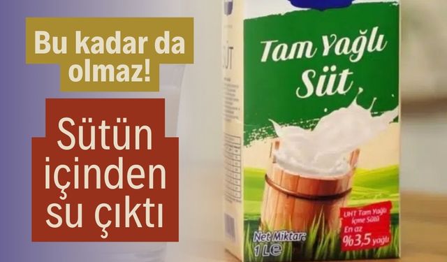 Bu kadar da olmaz! sütün içinden su çıktı