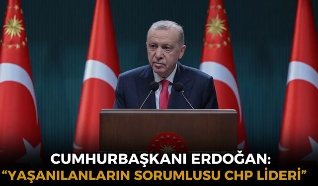 Cumhurbaşkanı Erdoğan: “Vandallığın sorumlusu CHP’dir”