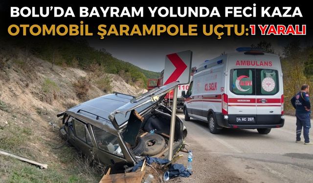 Bayram yolunda feci kaza: 1 yaralı