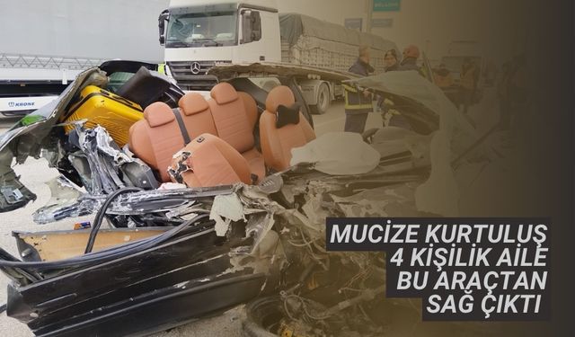 Mucize kurtuluş 4 kişilik aile bu araçtan sağ çıktı