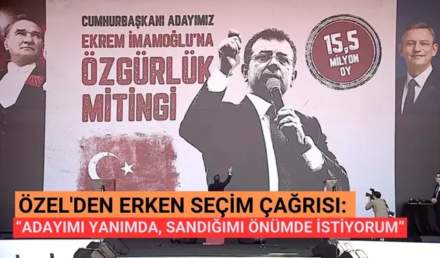 Özgür Özel'den Maltepe'de erken seçim çağrısı: “Adayımı yanımda, sandığımı önümde istiyorum”