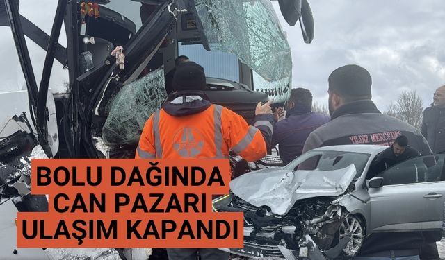 Bolu Dağında can pazarı ulaşım kapandı