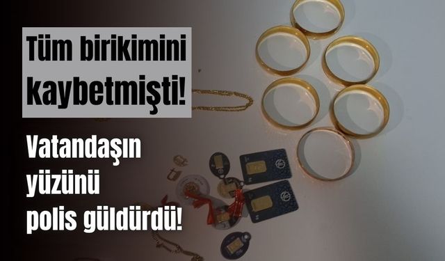Çaldığı, 750 bin lira değerindeki ziynetle beraber yakalandı