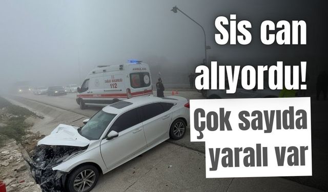 Yoğun siste yaşanan kazada, 3’ü çocuk 6 kişi yaralandı