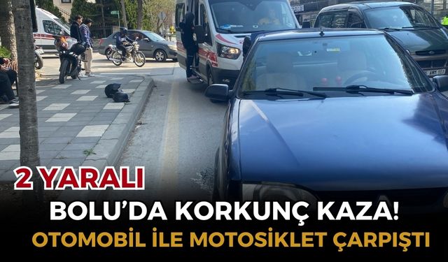 Otomobil ile motosiklet çarpıştı: 2 yaralı