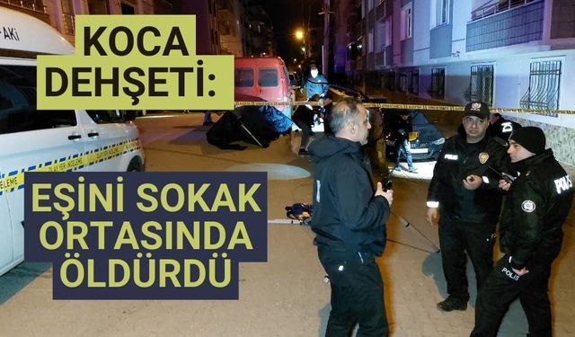 Koca dehşeti: eşini sokak ortasında öldürdü