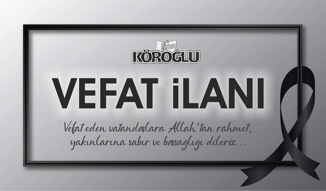 BOLU VEFAT İLANLARI