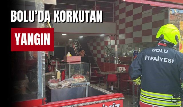 Tavuk döner dükkanında yangın paniği