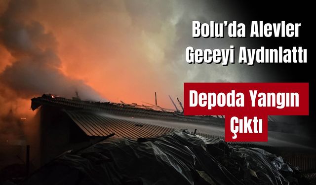 Bolu’da korkutan depo yangını