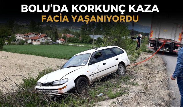 Kamyona çarpmamak için manevra yaptı: Faciadan dönüldü