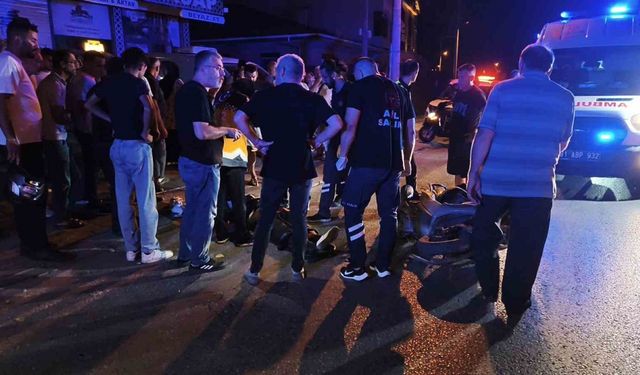 Elektrikli bisiklet ile motosiklet çarpıştı: 1 ağır yaralı
