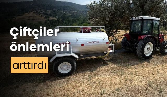 Biçerdöverlere su tankerleri eşlik ediyor