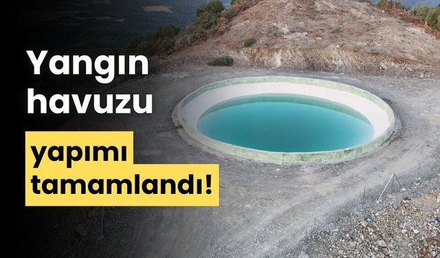 Göynük’te, yangın havuzu yapıldı