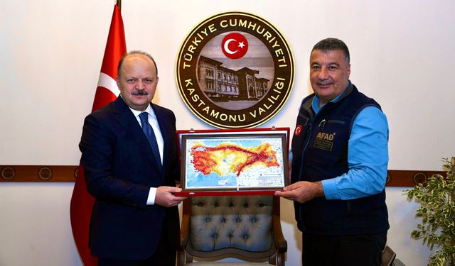 AFAD Deprem ve Risk Azaltma Genel Müdürü Tatar'dan Kastamonu Valisi Dallı'ya ziyaret