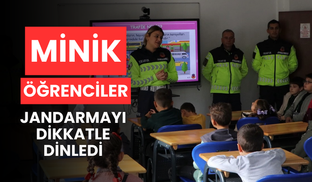 Bolu’da, öğrenciler, trafik güvenliğini jandarmadan dinledi!