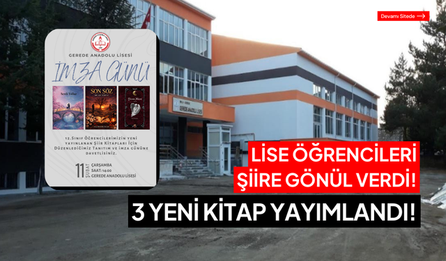 Bolu’da lise öğrencileri, 3 yeni şiir kitabi hazırladı