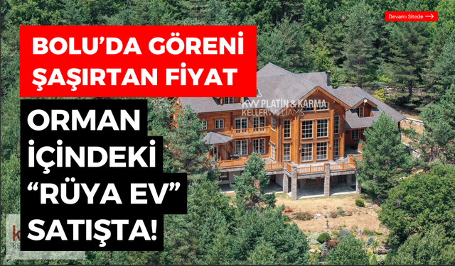 Bolu’da, lüks orman evi 315 milyon liraya satışa çıktı!