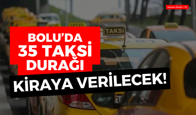 Bolu Belediyesi 35 taksi durağını kiraya verecek