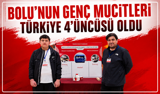 Bolu’nun genç mucitleri Türkiye 4’üncüsü oldu