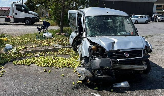 Bolu'da kontrolden çıkan hafif ticari aracın akaryakıt istasyonunda çarptığı kişi öldü