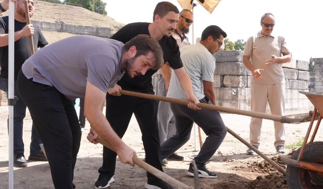 Konuralp ‘te restorasyon öncesi son hazırlıklar yapılıyor