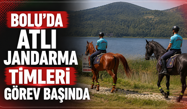 Bolu'da atlı jandarma timleri görev başında
