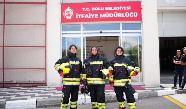 Bolu İtfaiyesinin ilk kadın itfaiye erleri göreve başladı